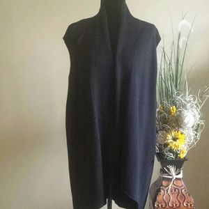 B1G1 FREE-SALE  NWOT LONG BLACK  VEST SZ 3X